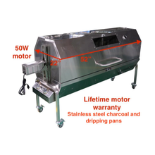 Load image into Gallery viewer, Charotis 52" Charcoal & Propane Stainless Steel Combo Spit Roaster SSGC1