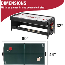 Load image into Gallery viewer, Fat Cat Original 3-In-1 7' Pockey Multi-Game Pool , Air Hockey , Ping Pong Table