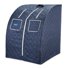 Load image into Gallery viewer, Durasage Oversized Portable Steam Sauna Tent with Steam Generator &amp; Chair for Indoors at Home (Satin Blue)