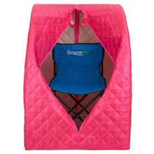 Load image into Gallery viewer, Durasage Lightweight Personal Portable Steam Sauna with Generator &amp; Chair (Fuchsia)