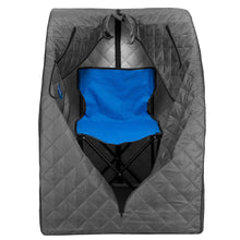 Load image into Gallery viewer, Durasage Lightweight Personal Portable Steam Sauna with Generator &amp; Chair (Dark Gray Black Trim)