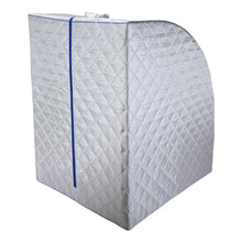 Load image into Gallery viewer, Durasage Lightweight Personal Portable Steam Sauna with Generator &amp; Chair (Light Gray Blue Trim)