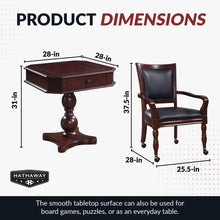 Load image into Gallery viewer, Fortress 28-Inch 3-in-1 Game Table Set with Chairs – Chess, Checkers &amp; Backgammon Pedestal Table