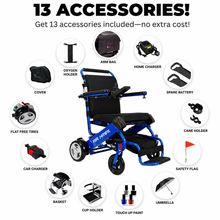 Load image into Gallery viewer, Air Hawk Foldable Electric Wheelchair 41 lb Portable Lightweight Power Chair