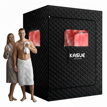 Load image into Gallery viewer, Kasue 2-Person Portable Steam Infrared Sauna, with 2 Steamers &amp; 2 Chairs For Indoors &amp; Outdoors