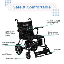 Load image into Gallery viewer, Journey Air Elite Foldable Electric Wheelchair 26 lb Carbon Fiber Portable Power Chair