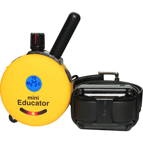 Mini Educator ET-300 Yellow Remote Dog Training Collar by E-Collar Technologies – Adjustable, Waterproof, Effective Training for Dogs