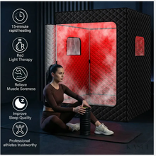 Load image into Gallery viewer, Kasue 2-Person Portable Steam Infrared Sauna, with 2 Steamers &amp; 2 Chairs For Indoors &amp; Outdoors