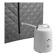 Load image into Gallery viewer, Durasage Lightweight Personal Portable Steam Sauna with Generator &amp; Chair (Dark Gray Black Trim)
