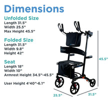 Load image into Gallery viewer, Journey UPWalker Premium Lite Lightweight Rollator Walker