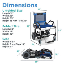 Load image into Gallery viewer, Journey Zinger Folding Portable Electric Wheelchair Power Chair