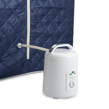 Load image into Gallery viewer, Durasage Oversized Portable Steam Sauna Tent with Steam Generator &amp; Chair for Indoors at Home (Satin Blue)
