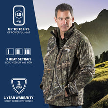 Load image into Gallery viewer, Sahara Men's Heated Hunting Jacket - Mossy Oak Camo