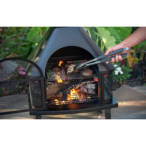 Outdoor Wood Burning Firehouse Chimney Black - Endless Summer